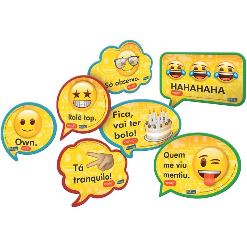 Kit Plaquinhas Emoji - 09 Un