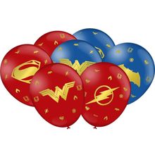 Festa Liga da Justiça - Balão para Vareta Liga da Justiça o Filme - 25 Un