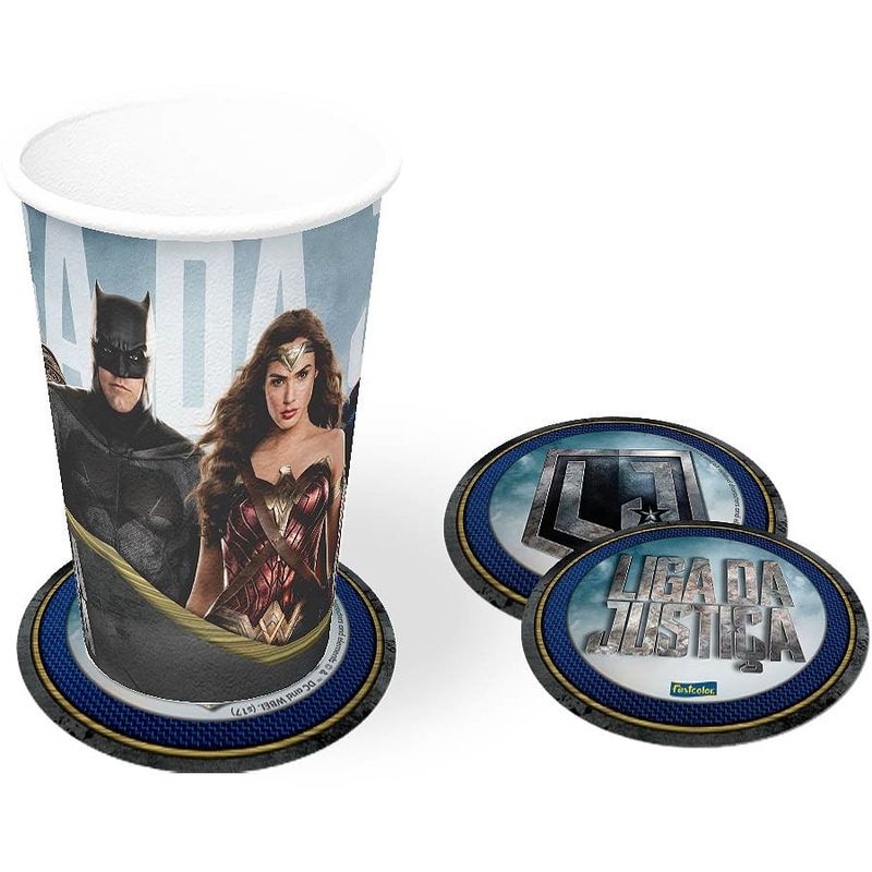 Festa Liga da Justiça - Bolacha Porta Copos Liga da Justiça o Filme - 08 Un