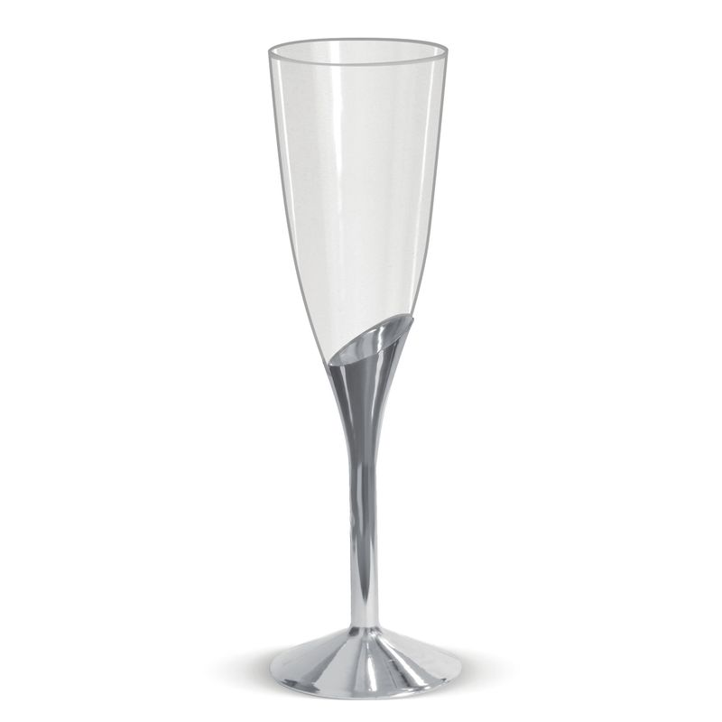 Taça Champagne 135ml Base Prata - 06 Un