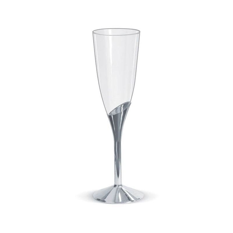 Taça Champagne 135ml Base Prata - 06 Un