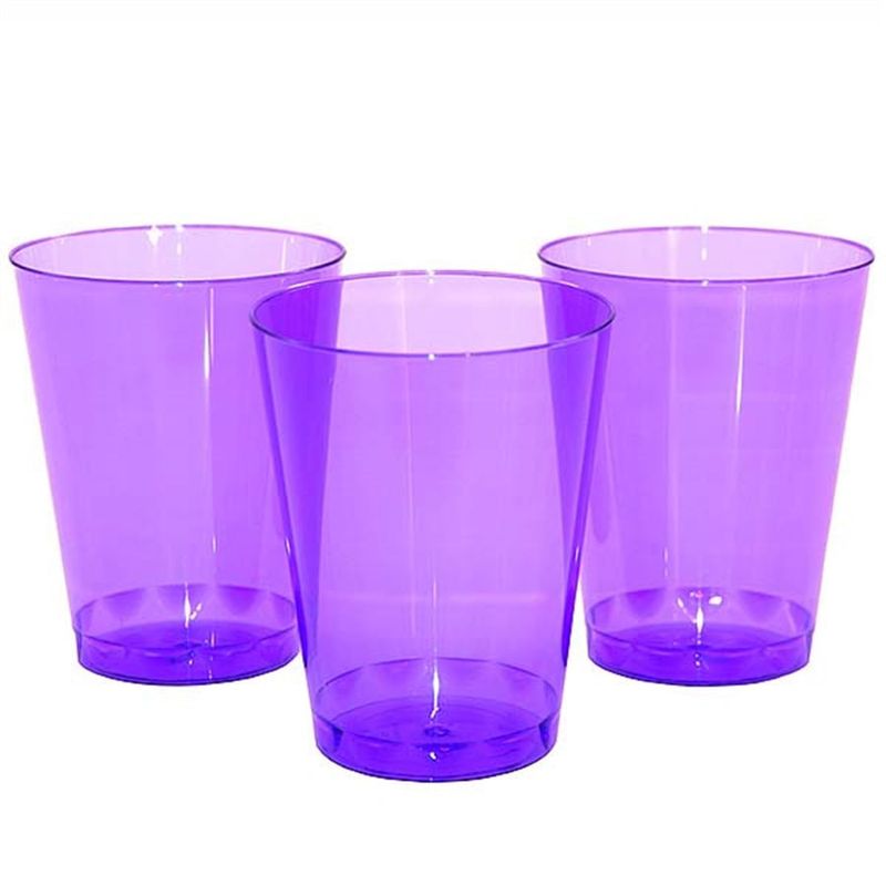 Copo Plástico 200ml Elegance Neon Lilás - 10 Un