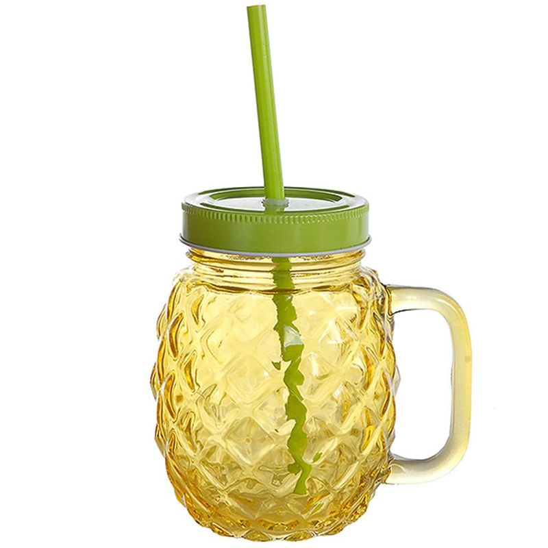 Caneca de Vidro Abacaxi (540ml)