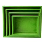 Kit de Suporte Quadrado Verde para Decoração - 4 peças