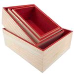 Kit de Suporte Quadrado Vermelho para Decoração - 4 peças
