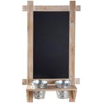 Lousa Vertical com Vasinhos para Decoração (35x64cm)