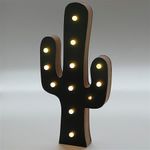 Luminária Importada Cactos de LED e MDF (30cm)