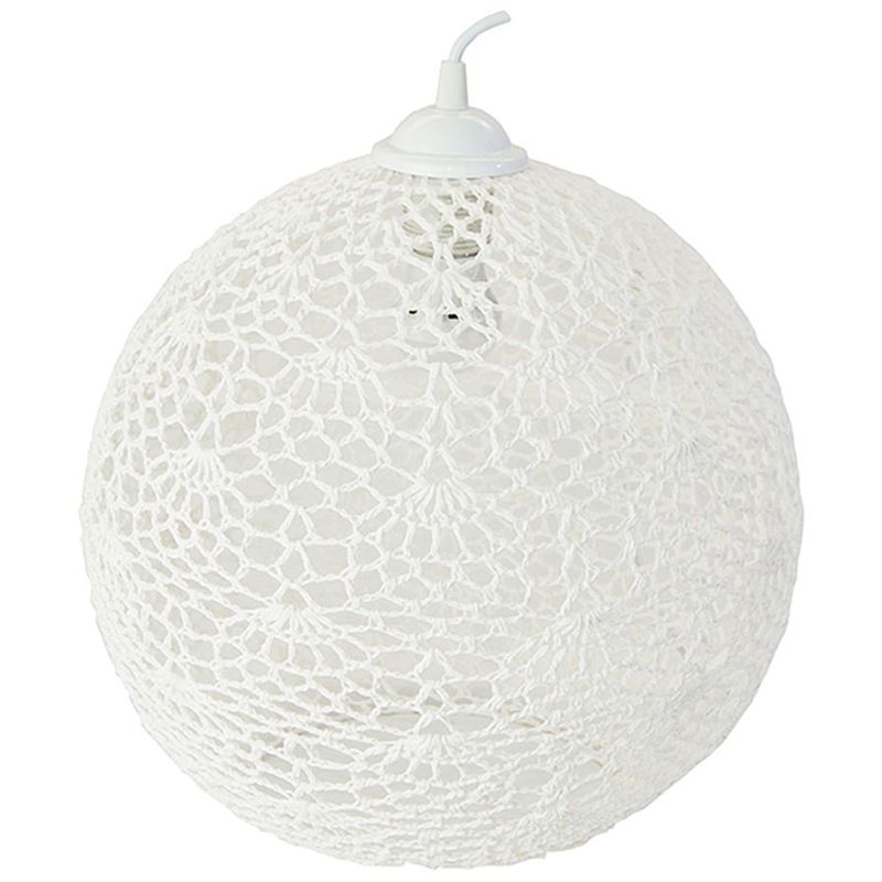 Luminária Rendada em Crochê - 110w - Branca