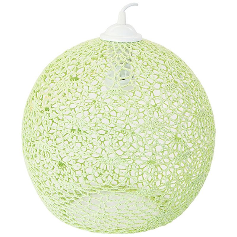 Luminária Rendada em Crochê - 110w - Verde