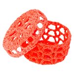 Mini Caixinha Redonda de Crochê para Lembrancinha - Vermelha