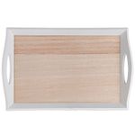 Bandeja Decorativa em MDF - Branca Reta (30x22cm)