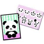 Kit Decorativo Cartonado Panda Rosa