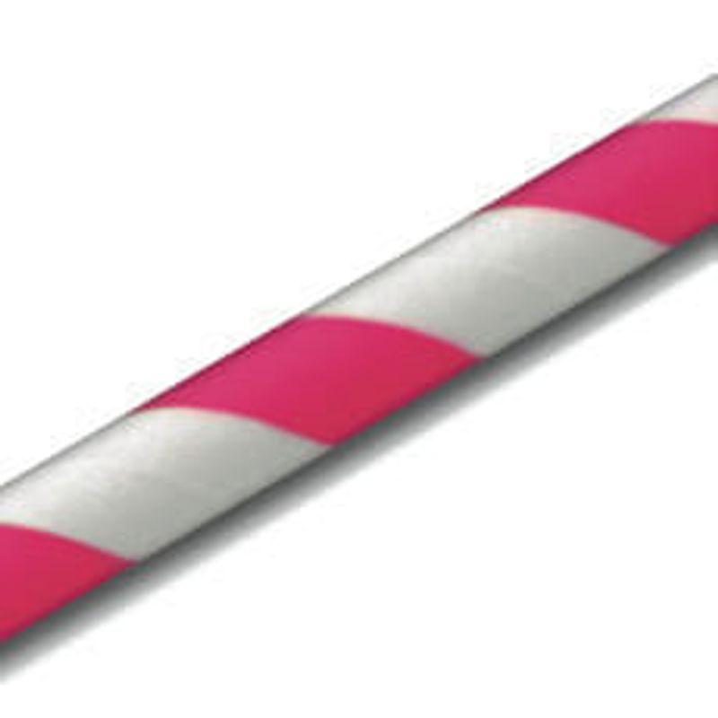 Canudo de Papel Listrado Pink - 20 unidades