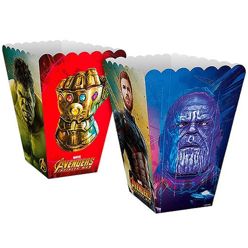 Festa Os Vingadores - Mini Caixa para Pipoca Os Vingadores 3 - 12 Un