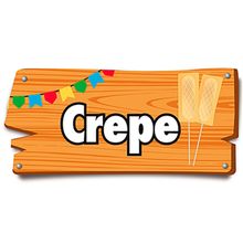 Arraiá Junino - Placa de Sinalização Crepe