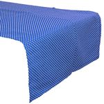 Passadeira (140x40cm) Azul com Bolinhas Brancas