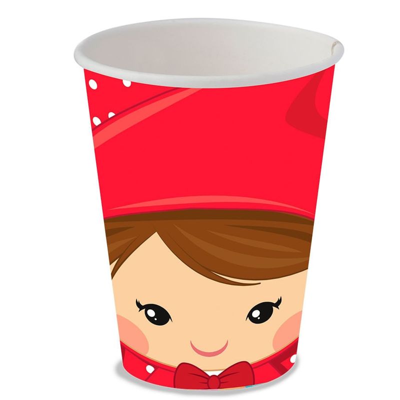 Festa Chapeuzinho Vermelho - Copo de Papel 200ml Chapeuzinho Vermelho Festcolor - 08 Un