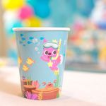 Festa Baby Shark - Copo de Papel 240ml 08 Un
