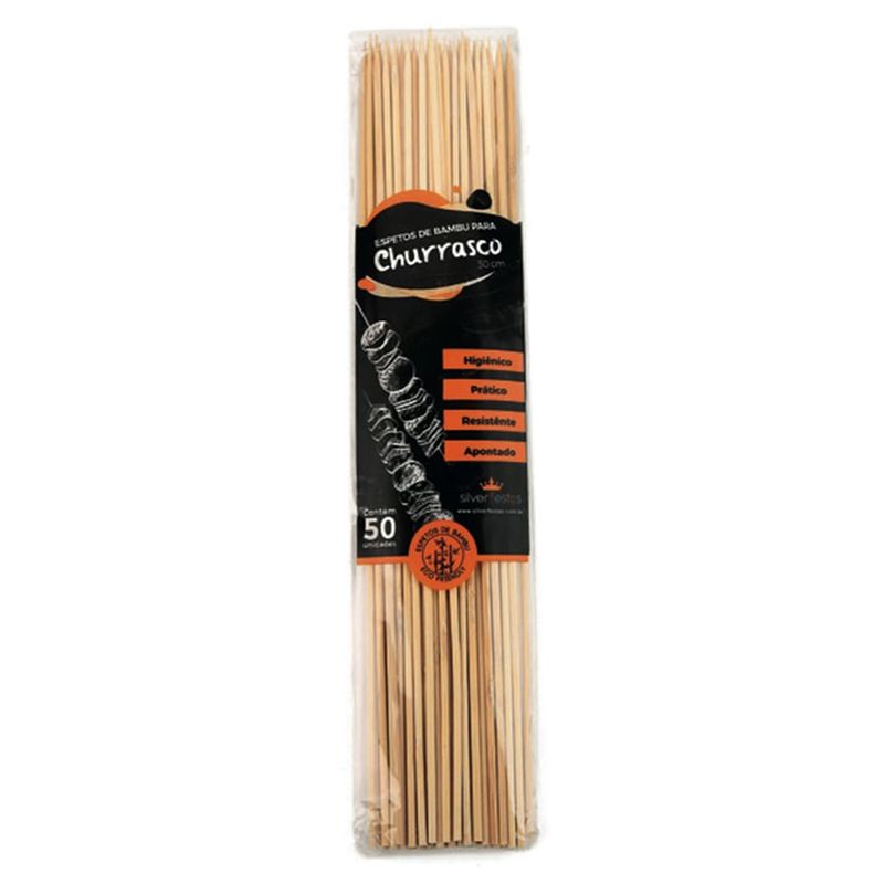 Espeto de Bambu para Churrasco (25cm) 50 Un