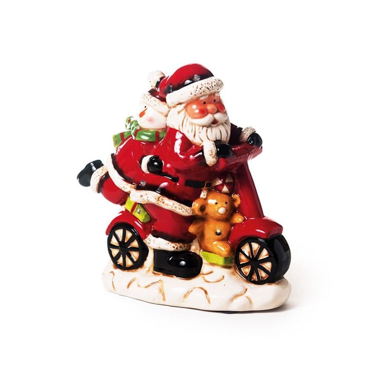 Papai Noel com Som e Luz 3 AAA Vermelho