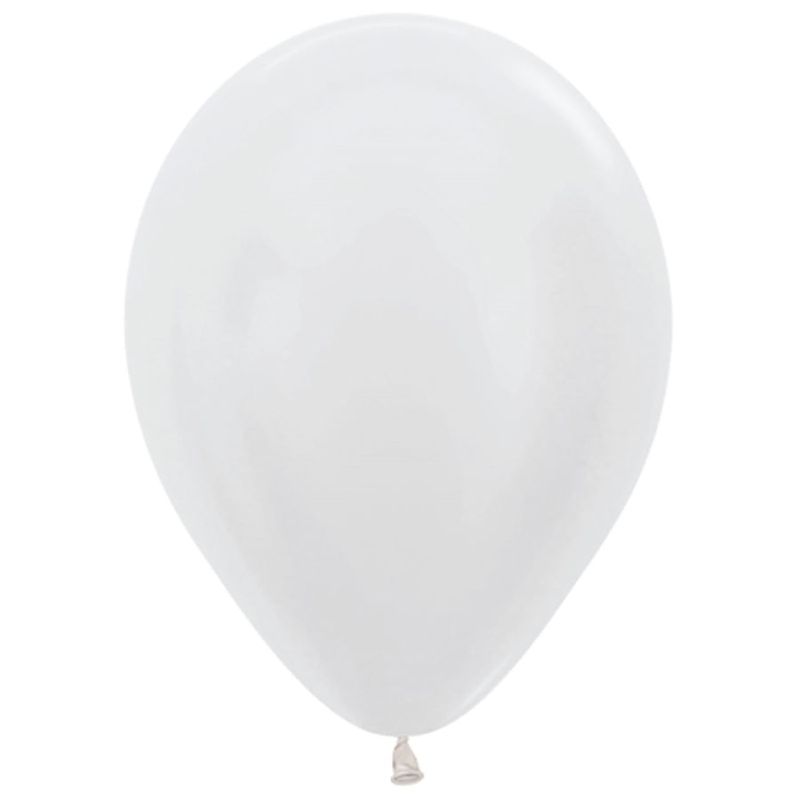 Balão Látex Satin Branco 5" / 13cm - 50 Un