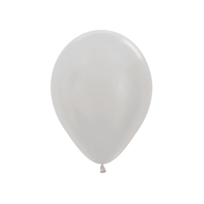 Balão Látex Satin Prata 5" / 13cm - 50 Un