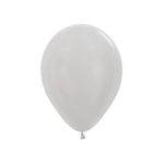 Balão Látex Satin Prata 5" / 13cm - 50 Un