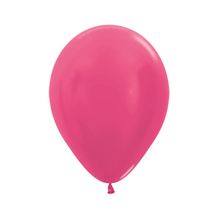 Balão Látex Metal Fucsia 5" / 13cm - 50 Un