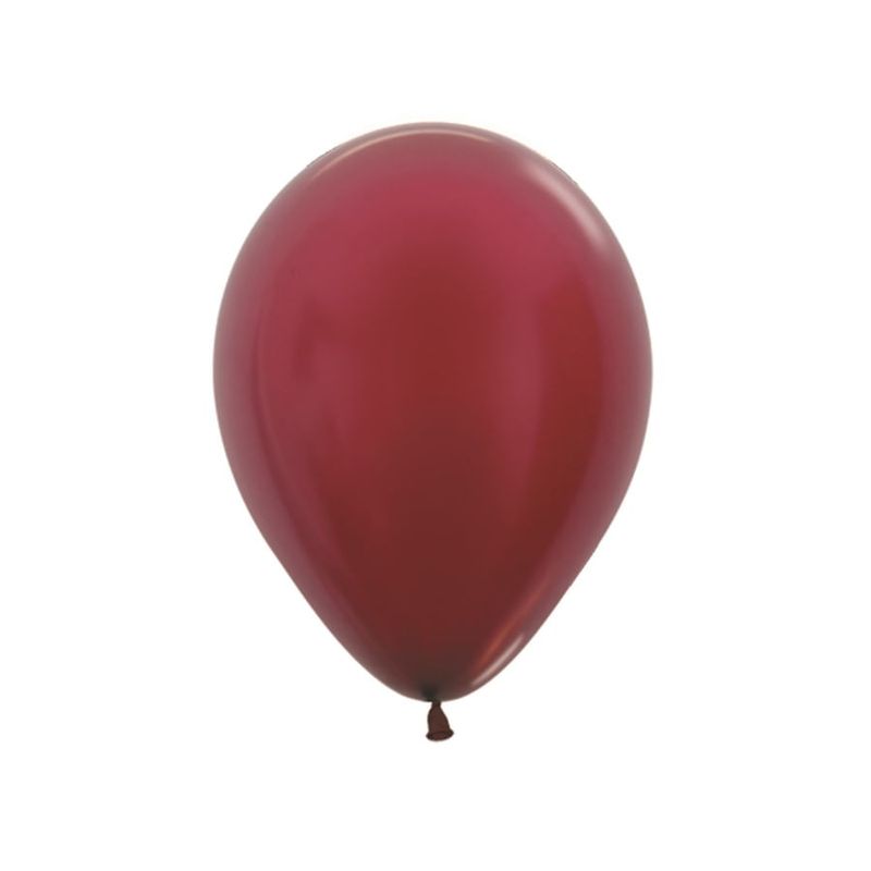 Balão Látex Metal Bordô 5" / 13cm - 50 Un