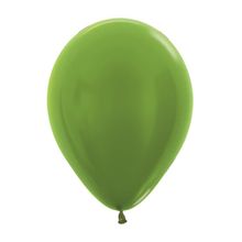 Balão Látex Metal Verde Lima 5" / 13cm - 50 Un