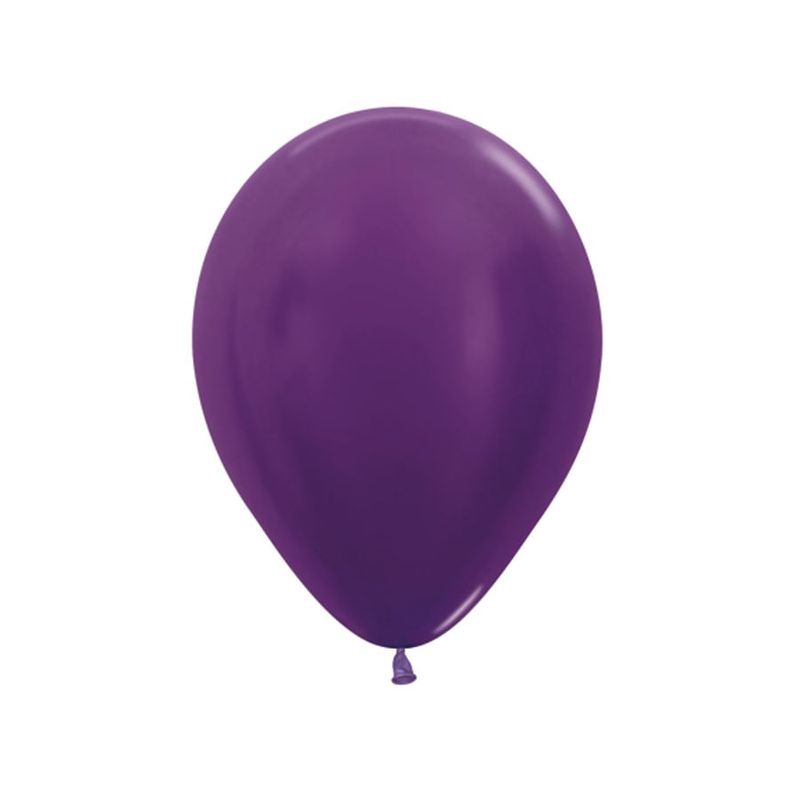 Balão Látex Metal Violeta 5" / 13cm - 50 Un