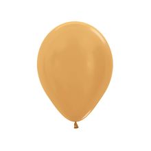 Balão Látex Metal Dourado 5" / 13cm - 50 Un