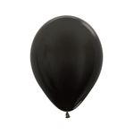 Balão Látex Metal Preto 5" / 13cm - 50 Un