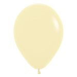 Balão Látex Pastel Mate Amarelo 5" / 13cm - 50 Un