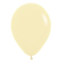 Balão Látex Pastel Mate Amarelo 5" / 13cm - 50 Un