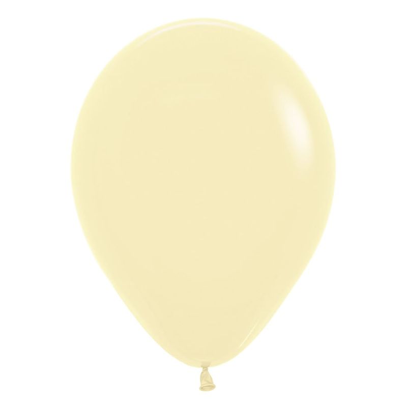 Balão Látex Pastel Mate Amarelo 5" / 13cm - 50 Un