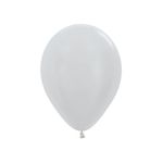 Balão Látex Satin Prata 10" / 25cm - 50 Un