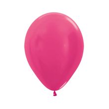 Balão Látex Metal Fucsia 10" / 25cm - 50 Un