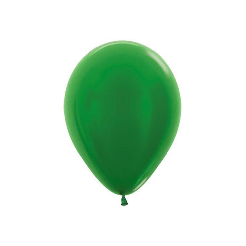 Balão Látex Metal Verde 10" / 25cm - 50 Un