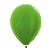 Balão Látex Metal Verde Lima 10" / 25cm - 50 Un