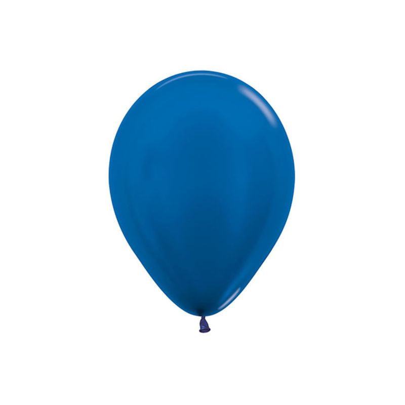 Balão Látex Metal Azul 10" / 25cm - 50 Un