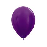 Balão Látex Metal Violeta 10" / 25cm - 50 Un