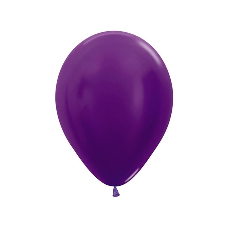 Balão Látex Metal Violeta 10" / 25cm - 50 Un