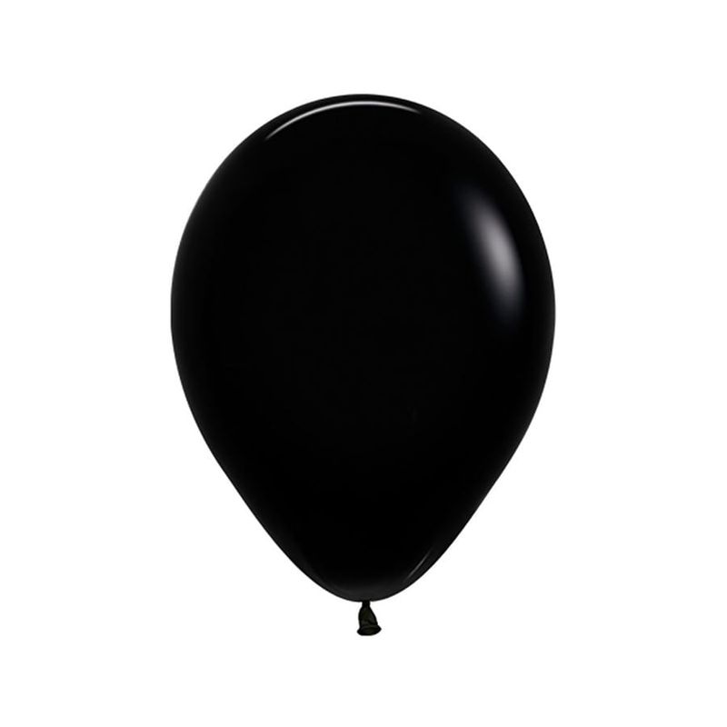 Balão Látex Fashion Preto 12" / 30cm - 50 Un