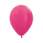 Balão Látex Metal Fucsia 12" / 30cm - 50 Un