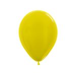 Balão Látex Metal Amarelo 12" / 30cm - 50 Un