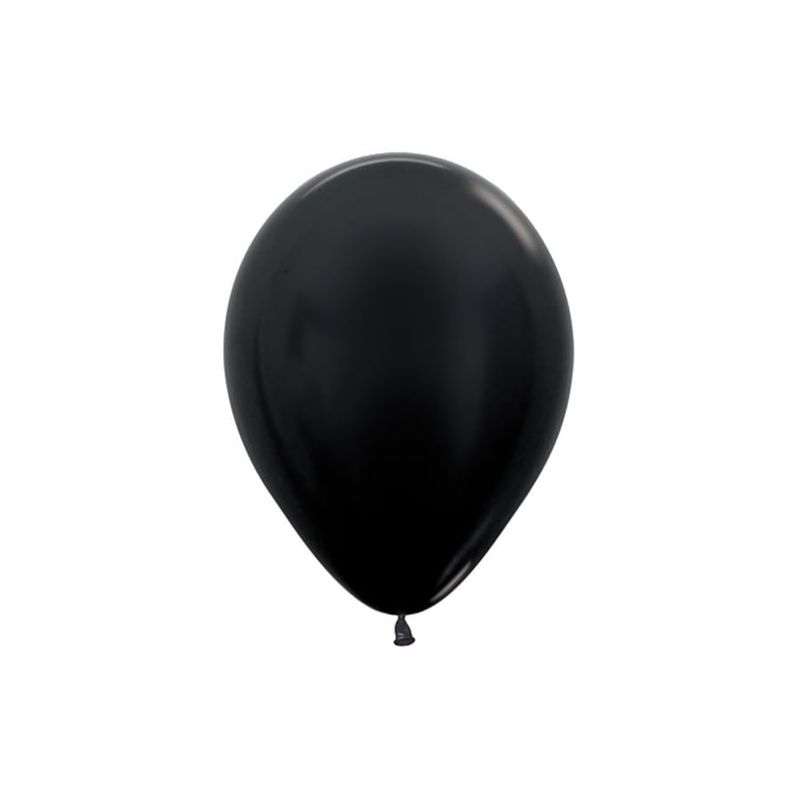 Balão Látex Metal Preto 12" / 30cm - 50 Un