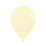 Balão Látex Pastel Mate Amarelo 12" / 30cm - 50 Un