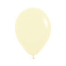 Balão Látex Pastel Mate Amarelo 12" / 30cm - 50 Un