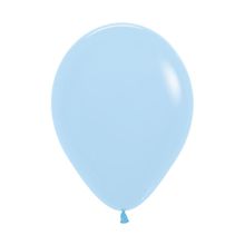 Balão Látex Pastel Mate Azul 12" / 30cm - 50 Un